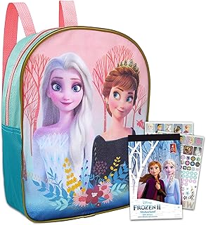 Frozen Backpack for Girls Bundle ~ Premium 11" Frozen Mini School Bag for Toddlers with Frozen Stickers (Frozen School Supplies)