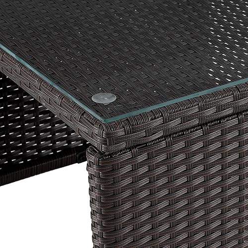 Miniatura 12 de Manhattan Comfort Menton - Juego de muebles de patio de 3 piezas, silla de salón y sofá de 2 plazas con mesa auxiliar, marco de acero envuelto en