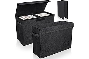 2-Pack Heavy-Duty Stackable Comic Book Storage Box Organizer