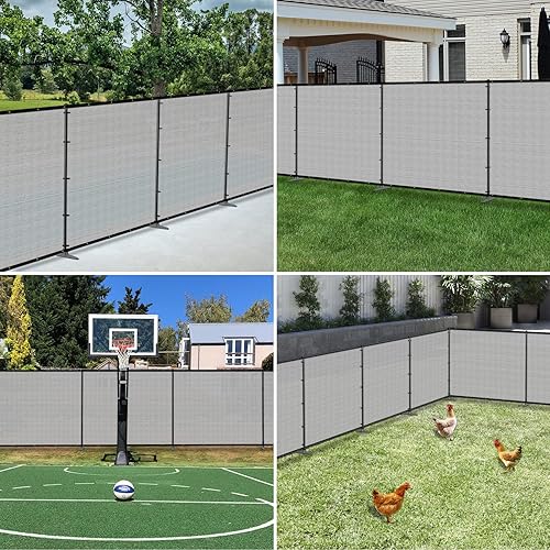 Miniatura 3 de Valla de privacidad al aire libre con postes de hierro, picos de tierra para perros, valla de privacidad de jardín de metal, valla de privacidad