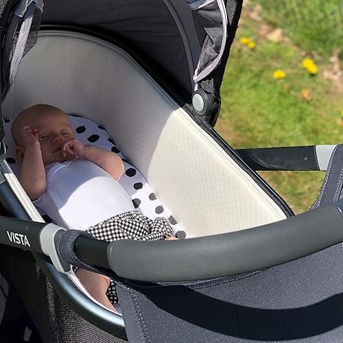 Miniatura 9 de Ely's & Co - Juego de sábanas para moisés, 2 unidades, 100% algodón de jersey, rayas y puntos abstractos en blanco y negro