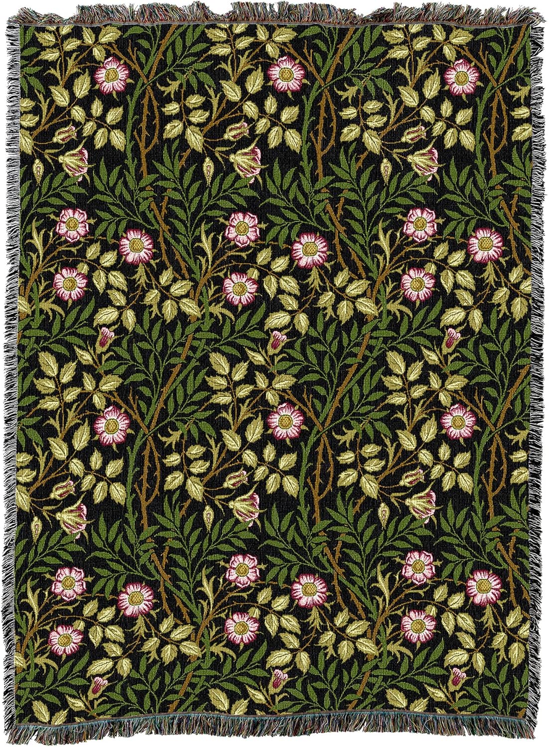 Pure Country Weavers William Morris Sweetbriar Night Blanket - Arts & Crafts - Gift Tapestry Throw Woven from Cotton - Made in The USA (72x54) - Image 4