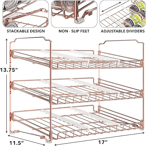 Miniatura 19 de SIMPLE HOUSEWARE Organizador apilable para latas, bronce bronce,Cromado,Oro Rosa,plateado,Blanco,https://www.amazon.com/dp/undefined