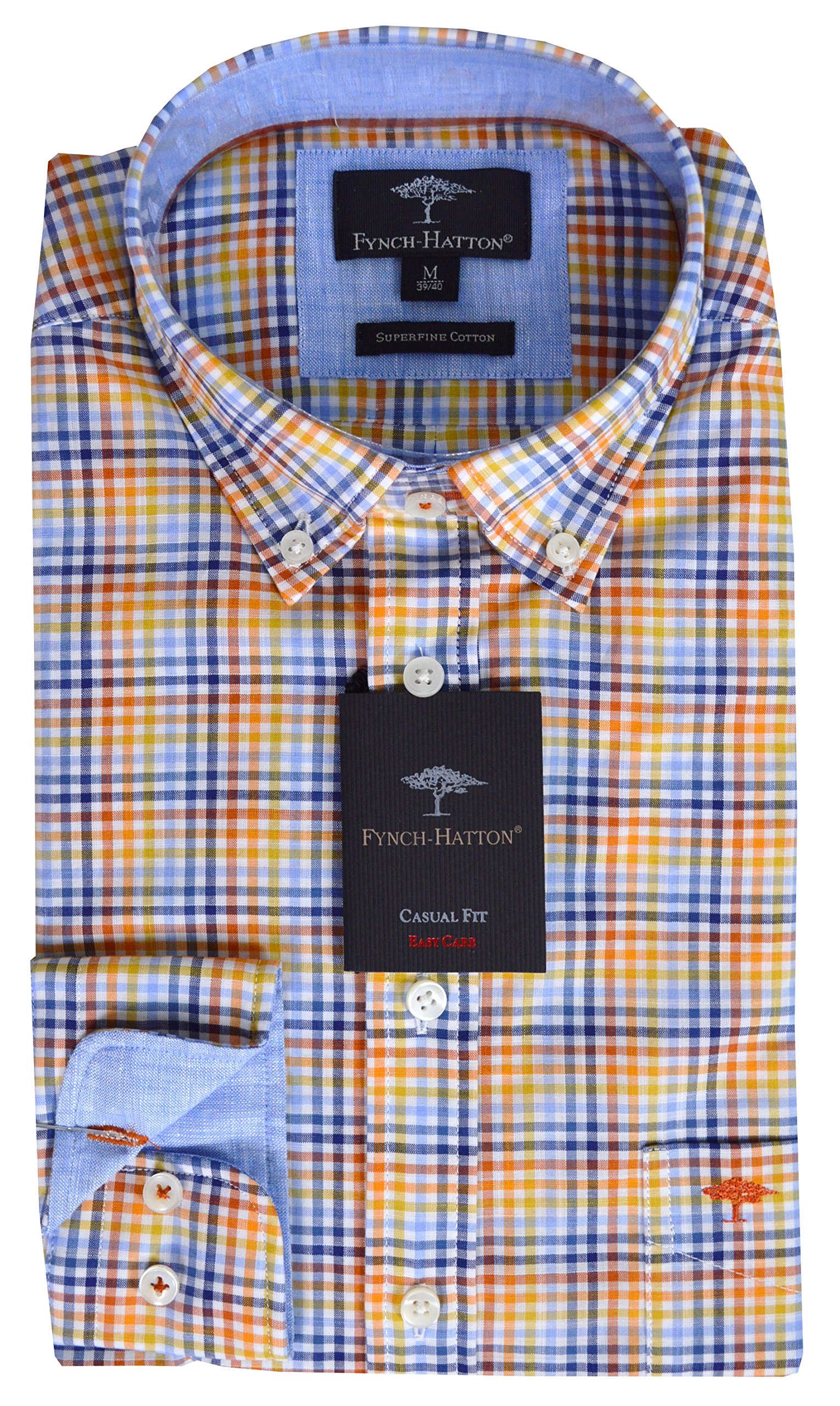 Fynch Hatton Herren Freizeithemd - 1118-5080 5084 - Mango