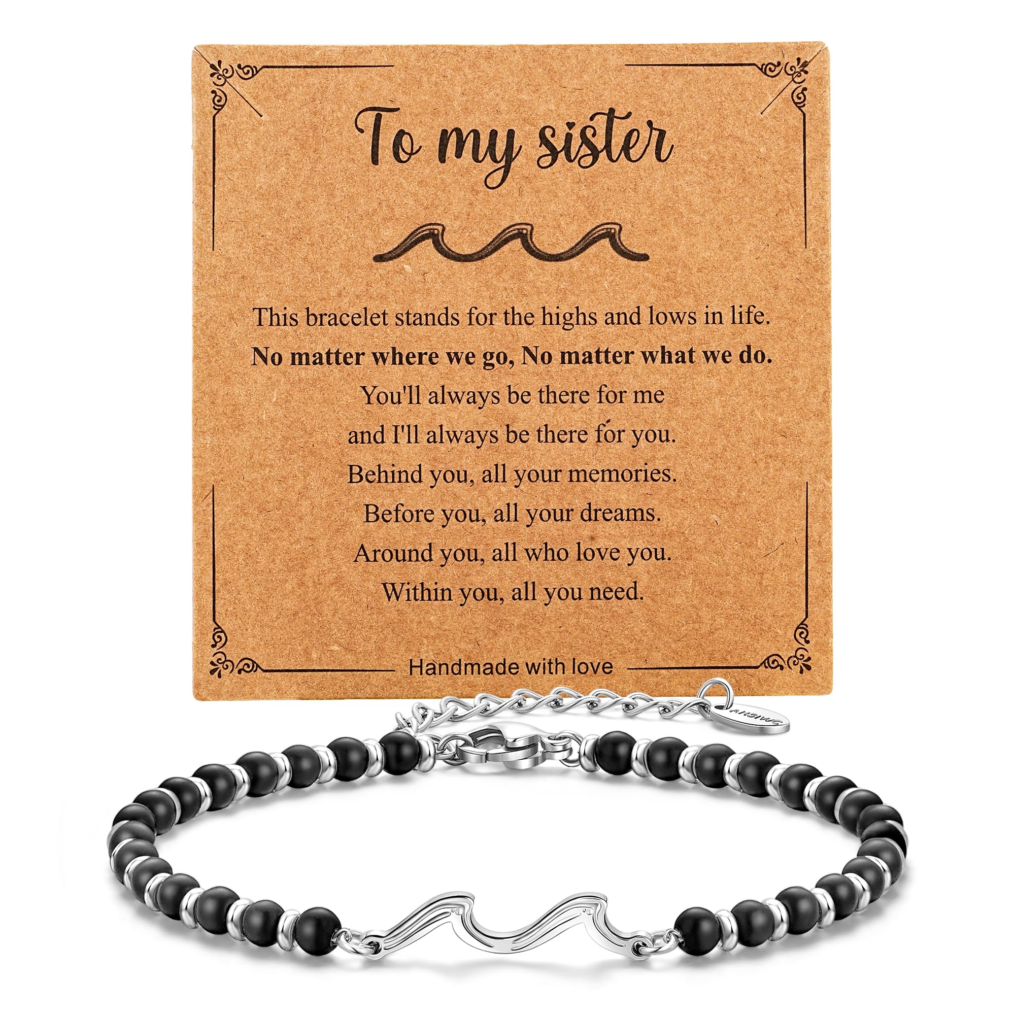 AHSIWC Inspirational Gifts for Women Men,Swimming Against The Current,Through The Waves of Life,Encouragement Bracelet for Best Friends Mom Daughter Sister,Spiritual Faith Gift for Birthday Christmas