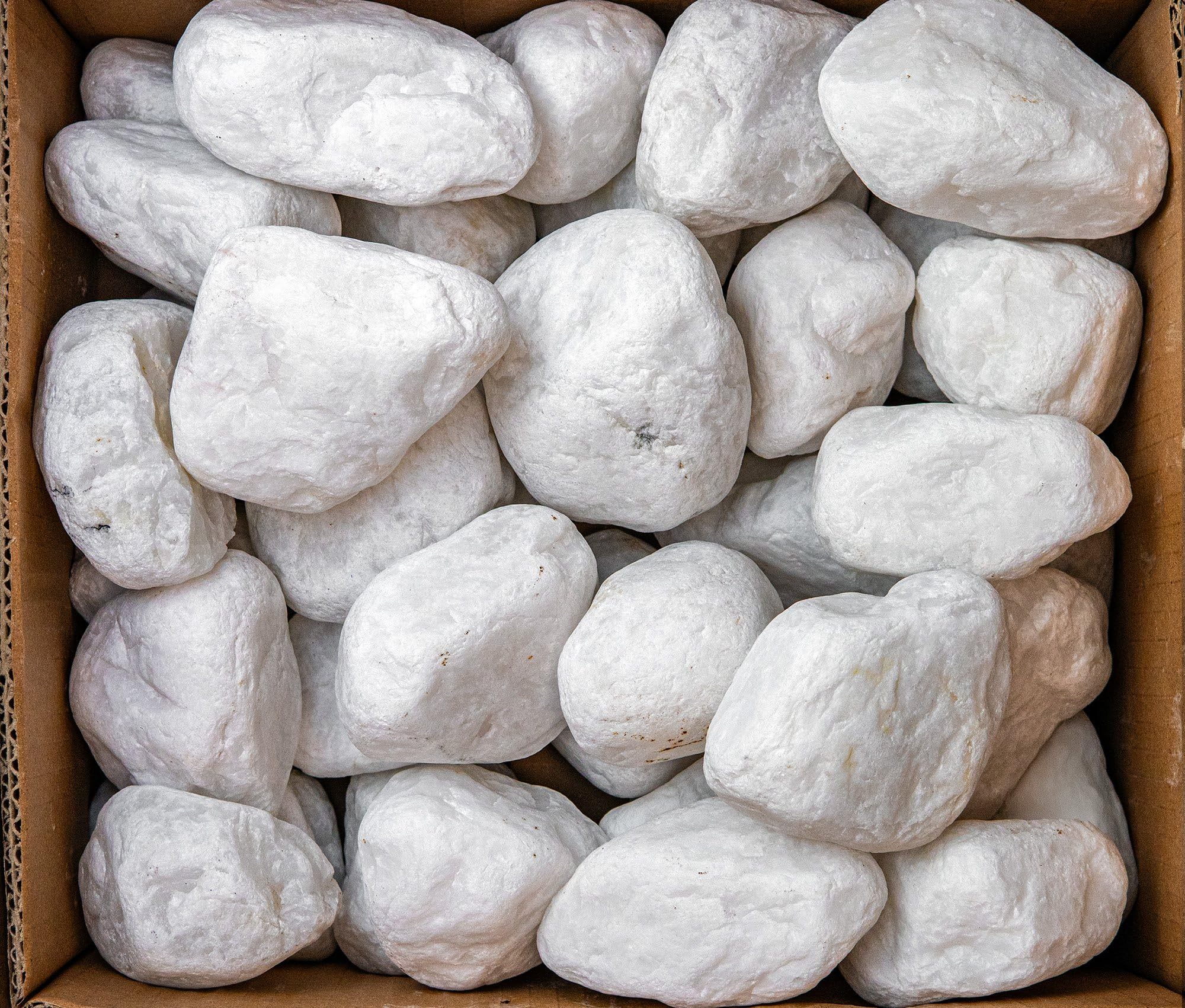 Saunasteine Quarzit 15 kg – Abgerundet, 5–10 cm | Helle Optik, Natürlicher Saunastein | Für Elektro- & Holz-Saunaöfen