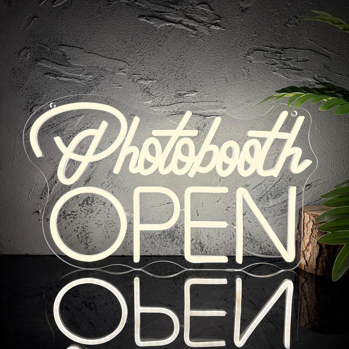 Photobooth Open Neon Signs for Wall Decor