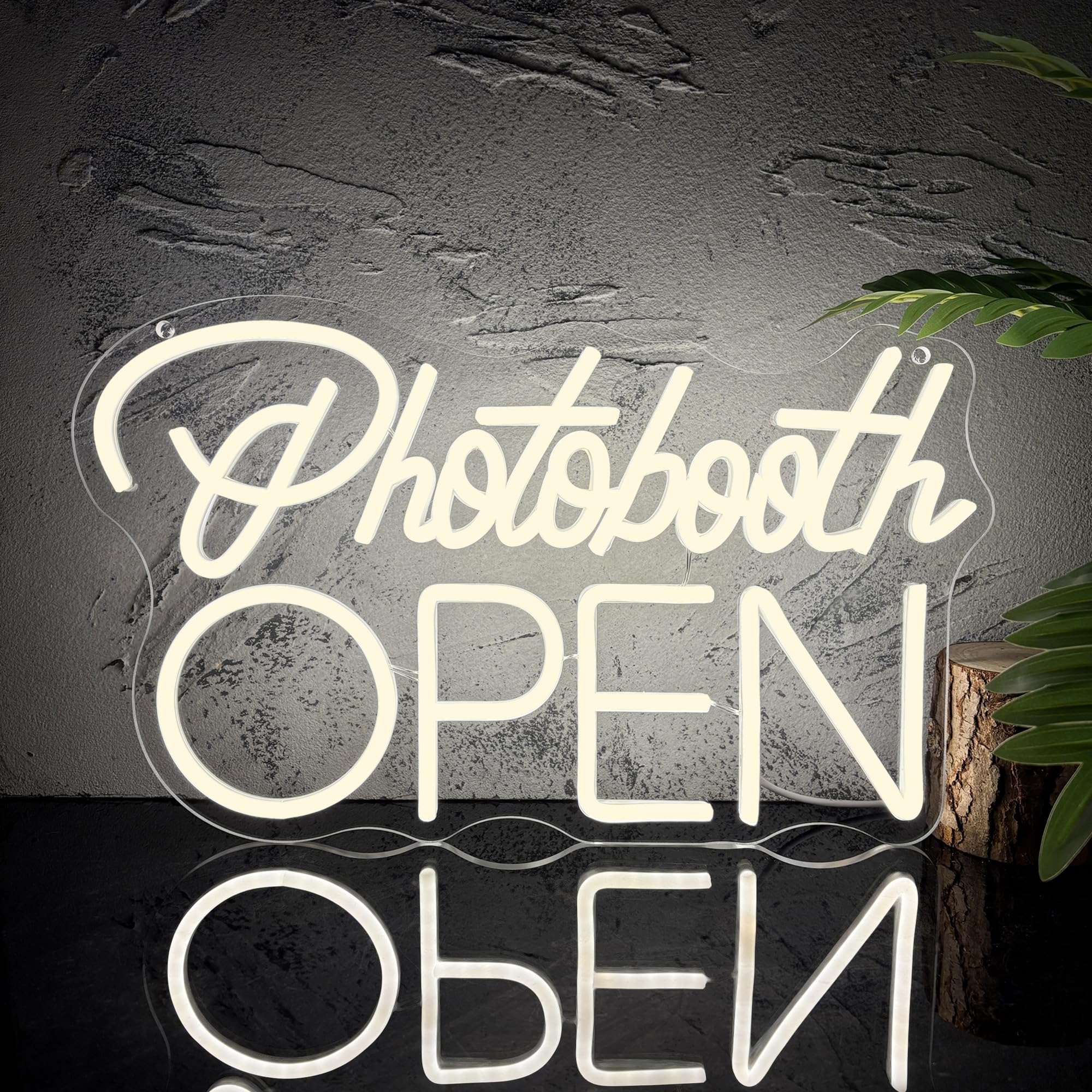 Photobooth Open Neon Signs for Wall Decor, Dimmable Photo Studio Sign Led Neon Light Sign Photo Booth Decor Open Sign Office Reception Sign Birthday Party Decorative Gifts(15.7 * 9.5in)
