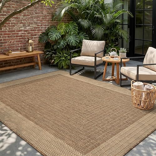 MontVoo-Outdoor Rug-Patio Rug 6x9 ft Polypropylene Indoor Outdoor Rugs Outdoor
