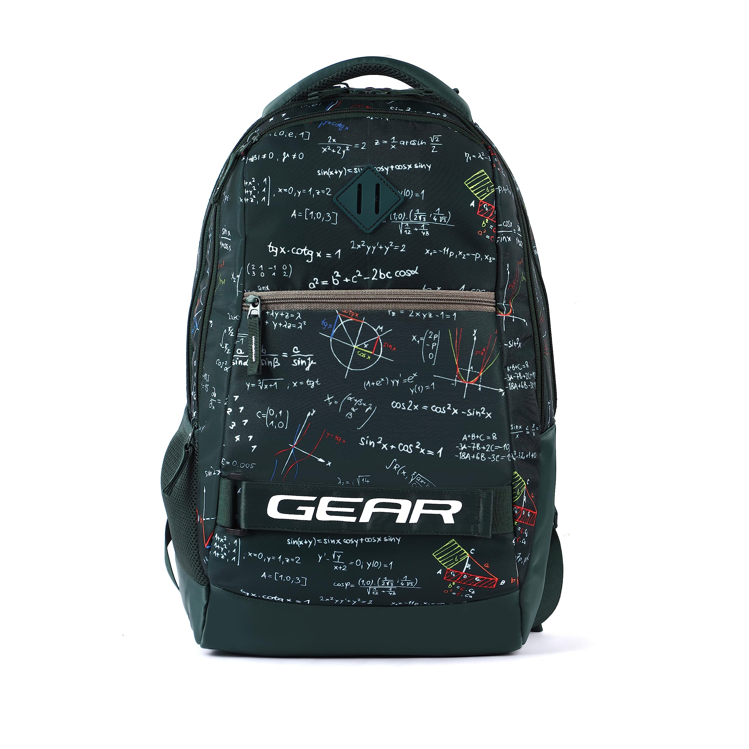 Calculus 34 L Water Resistant School Bag with Rain Cover/Kids Bag/Casual 4 Compartment Backpack/Daypack/Travel 4 Compartment Backpack/College Bag for Boys/Men (Green)