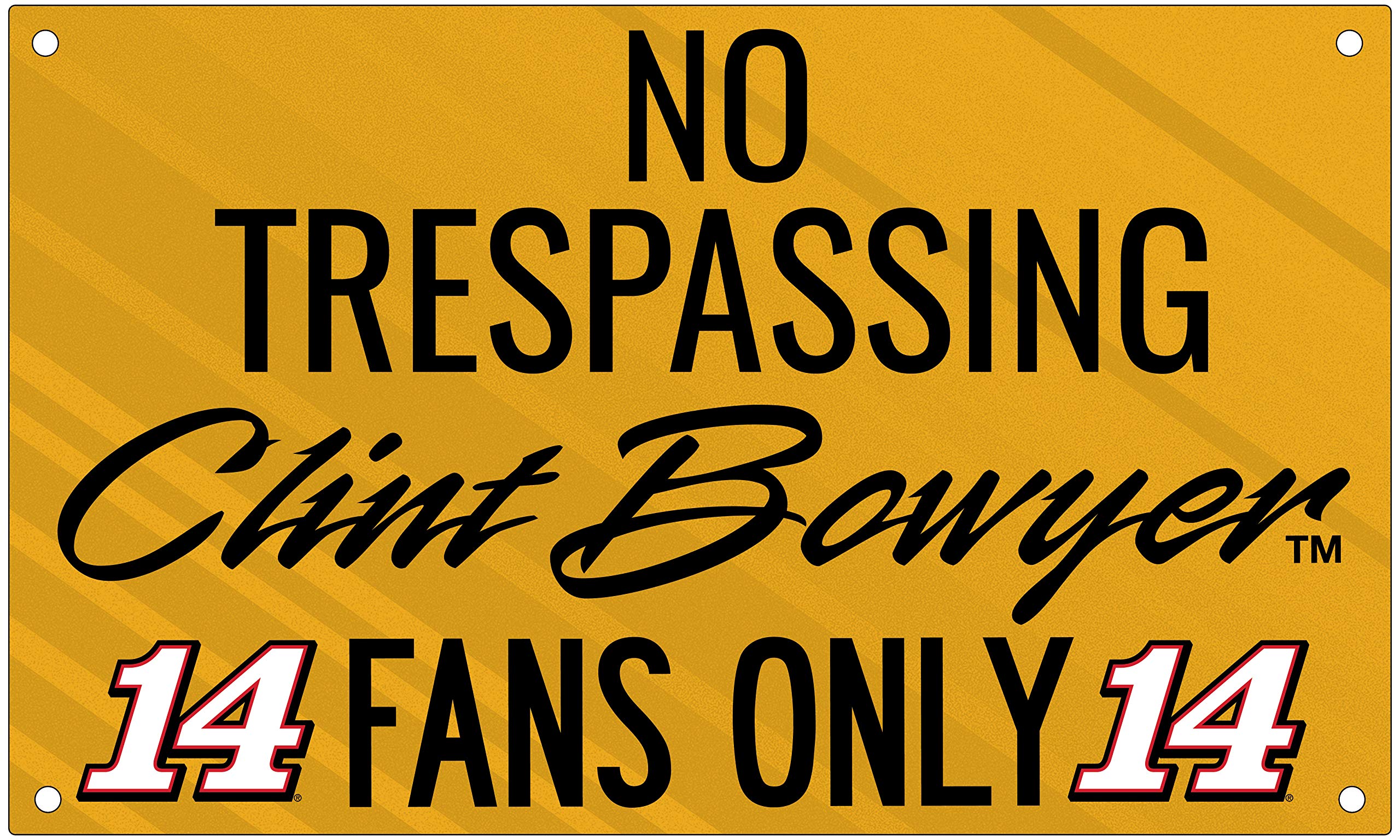 R and R Imports Clint Bowyer #14 Officially Licensed NASCAR No Trespassing Sign New for 2019