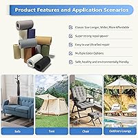 Vista 44 de KING MOUNTAIN Parche de reparación de lona de 9 x 11 pulgadas, 2 piezas, parche de tela impermeable autoadhesivo para sofás, tiendas de campaña