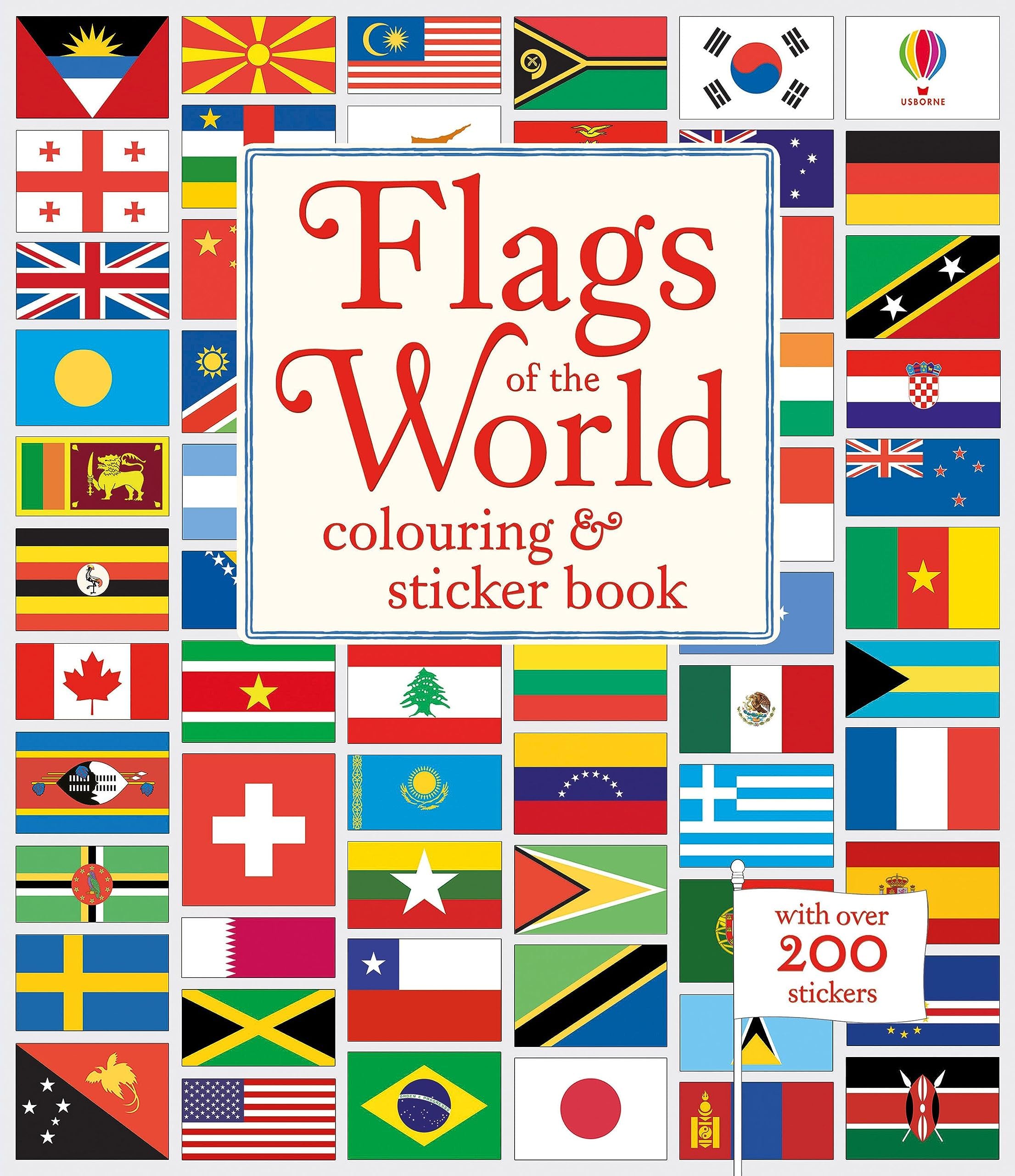 Flags of the World Colouring & Sticker Book Paperback โ December 28, 2017