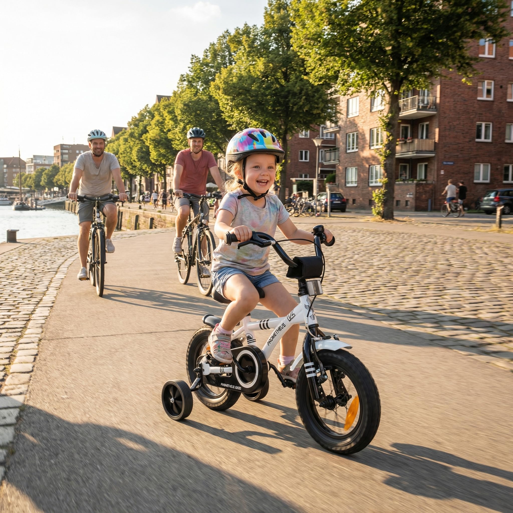 PROMETHEUS BICYCLES Velo Enfant 3 Ans Garcon vélo Fille 12 Pouces a Roulette pour 3 a 5 Ans - BMX en Blanc