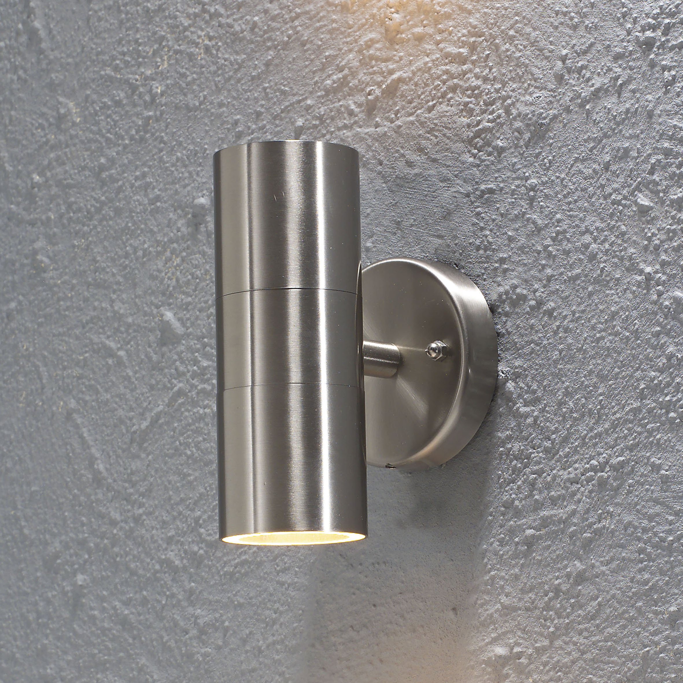 Konstsmide Modena 7571-000 lampa ścienna/szer.: 6 cm głęb.: 9 cm wys.: 17 cm / IP44 / stal nierdzewna