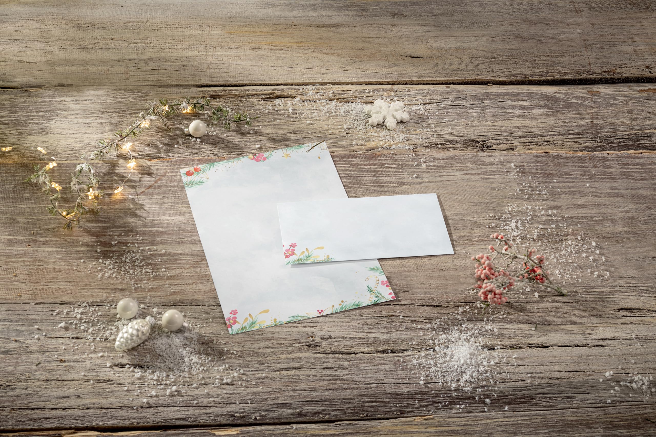 SIGEL DP608 Christmas Motif Papers "Christmas Magic Watercolor" - Grey - 90 GSM - A4-25 Sheets, multicoloured - Image 2