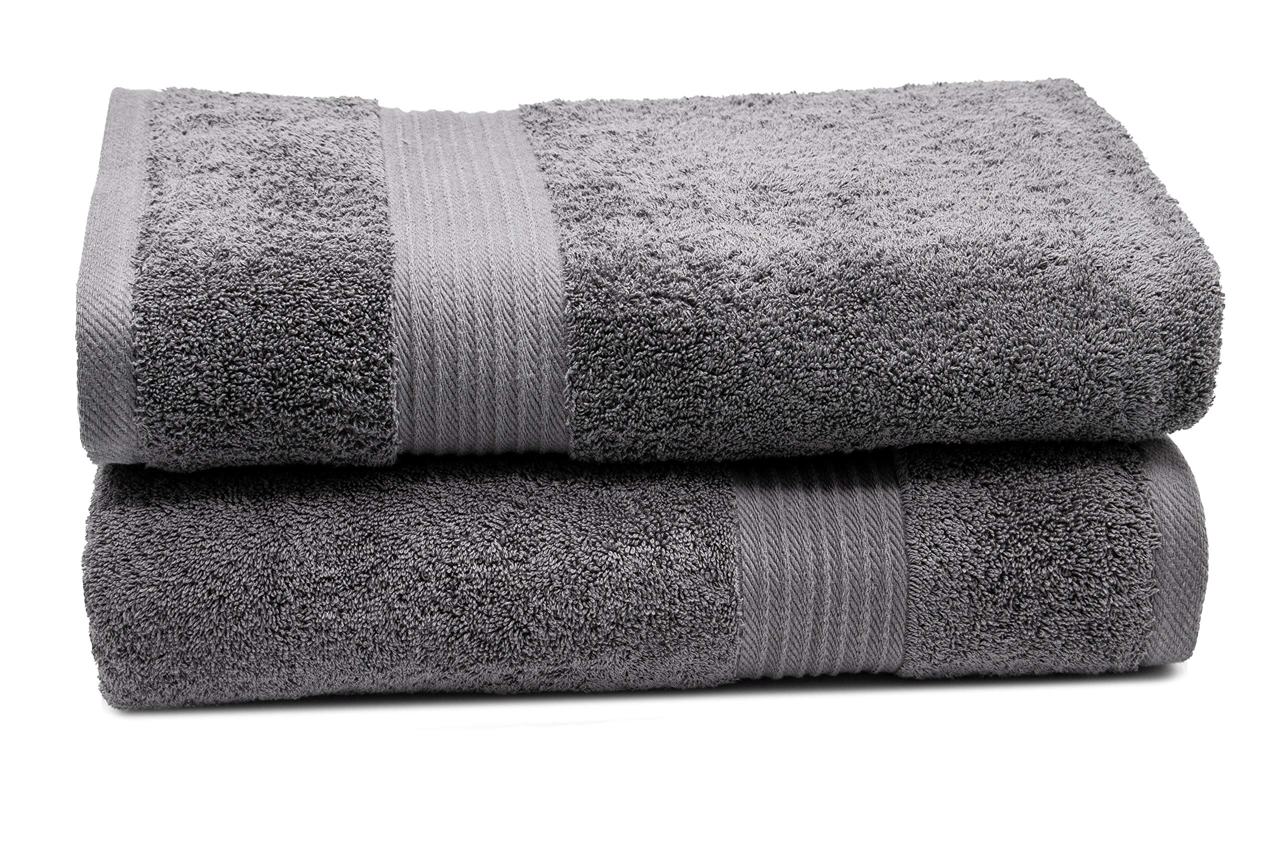 ZOLLNER set of 2 bath towels, 100x150 cm, 100% cotton, 450 g/qm, white