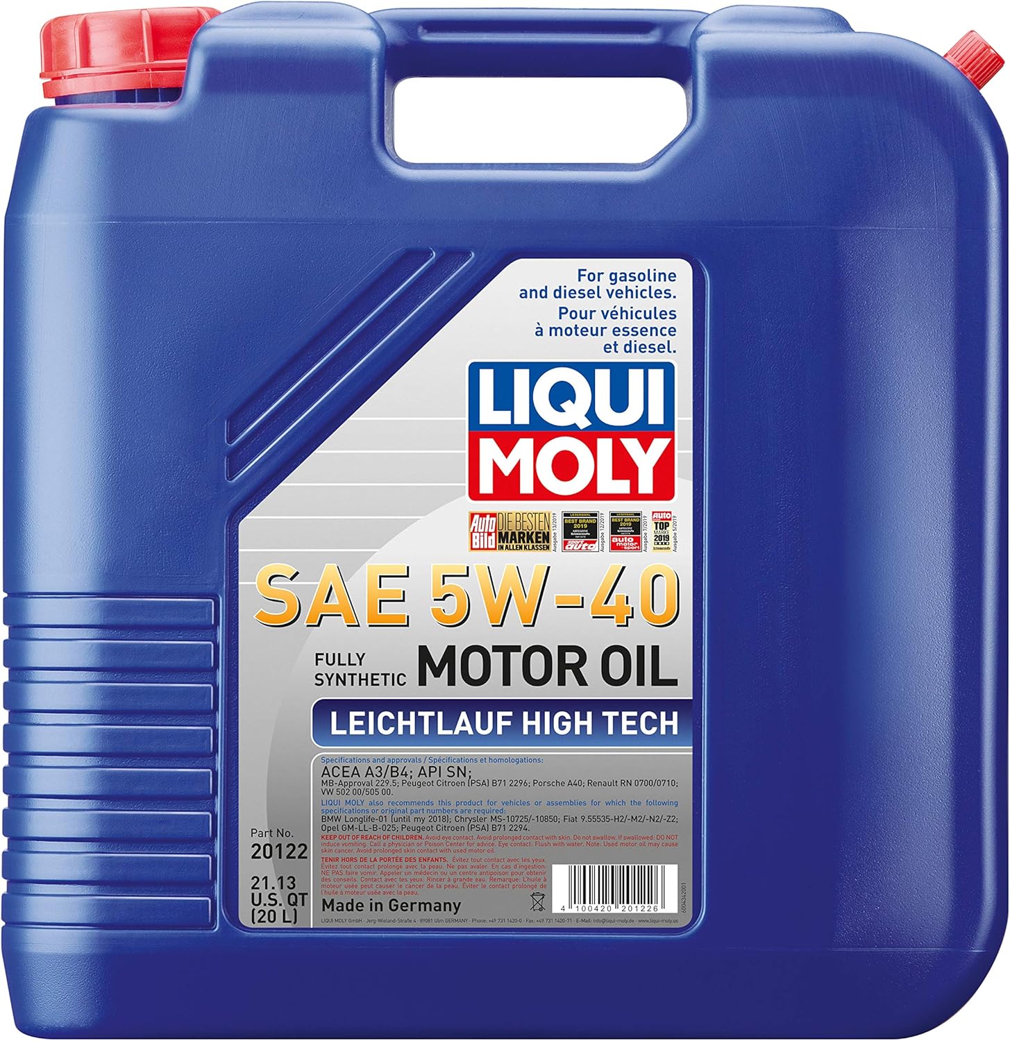 Liqui Moly Leichtlauf (Low Friction) High Tech Motor Oil 5W