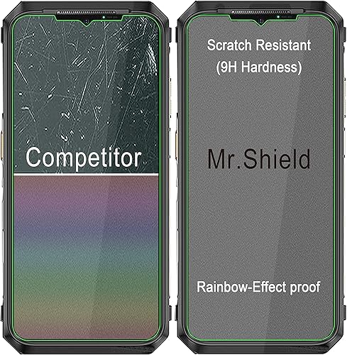 Miniatura 5 de Mr.Shield Paquete de 3 Protector de pantalla para Ulefone Power Armor 19  Power Armor 19T vidrio templado vidrio japonés con dureza 9H protector de