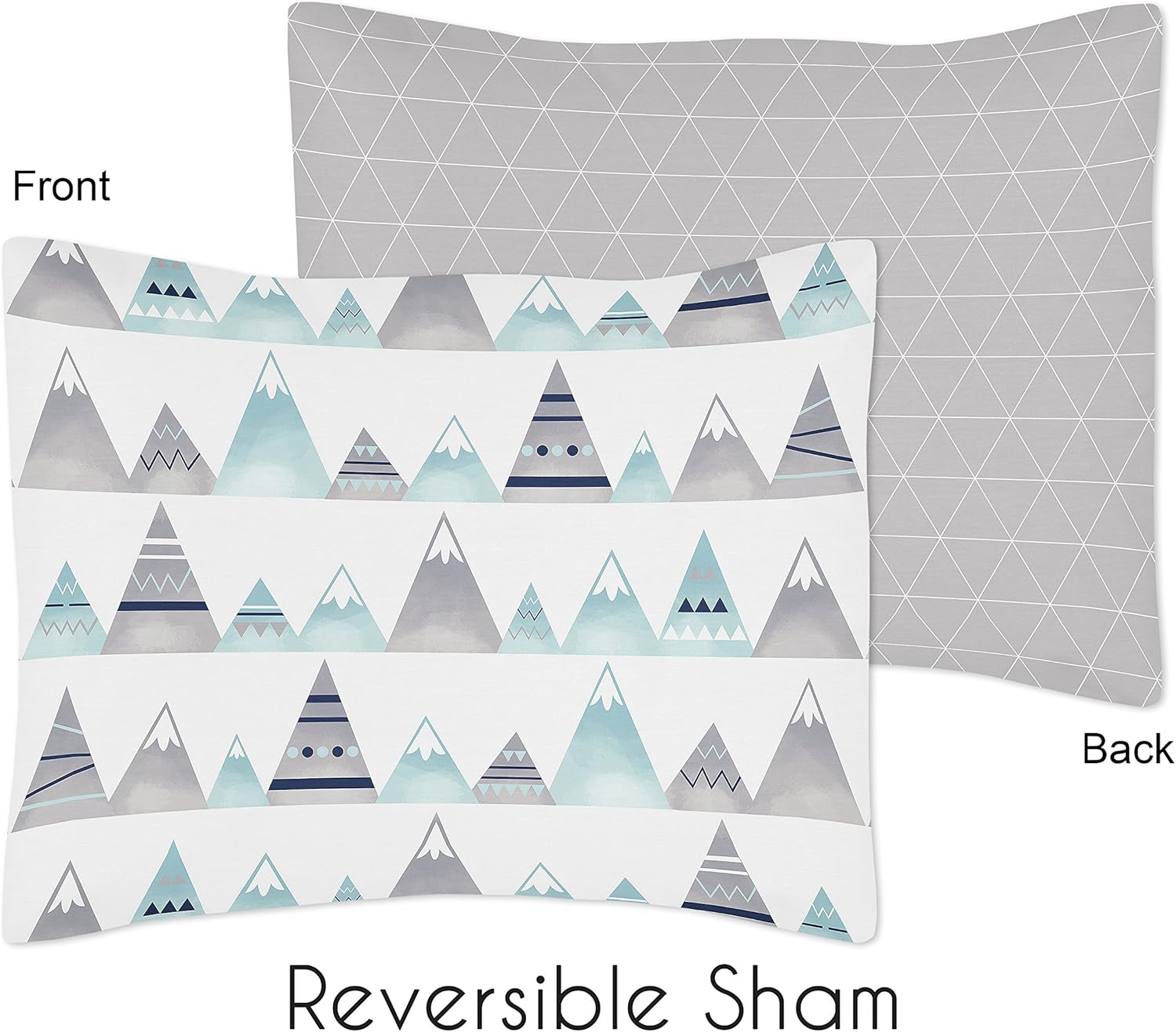 Bеѕt Cуbеr Dеаlѕ 🔥 Sweet Jojo Designs Navy Blue, Aqua and Grey Aztec Mountains Boy or Girl Twin Kid Childrens Teen Bedding Comforter Set 4 Pieces
