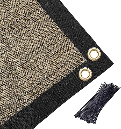 Miniatura 6 de Amagenix 90% tela de sombra de 5 x 5 pies, paño de sombra moca con ojales GN07 para pérgola cubierta de repuesto para toldo, grado comercial de 6.35