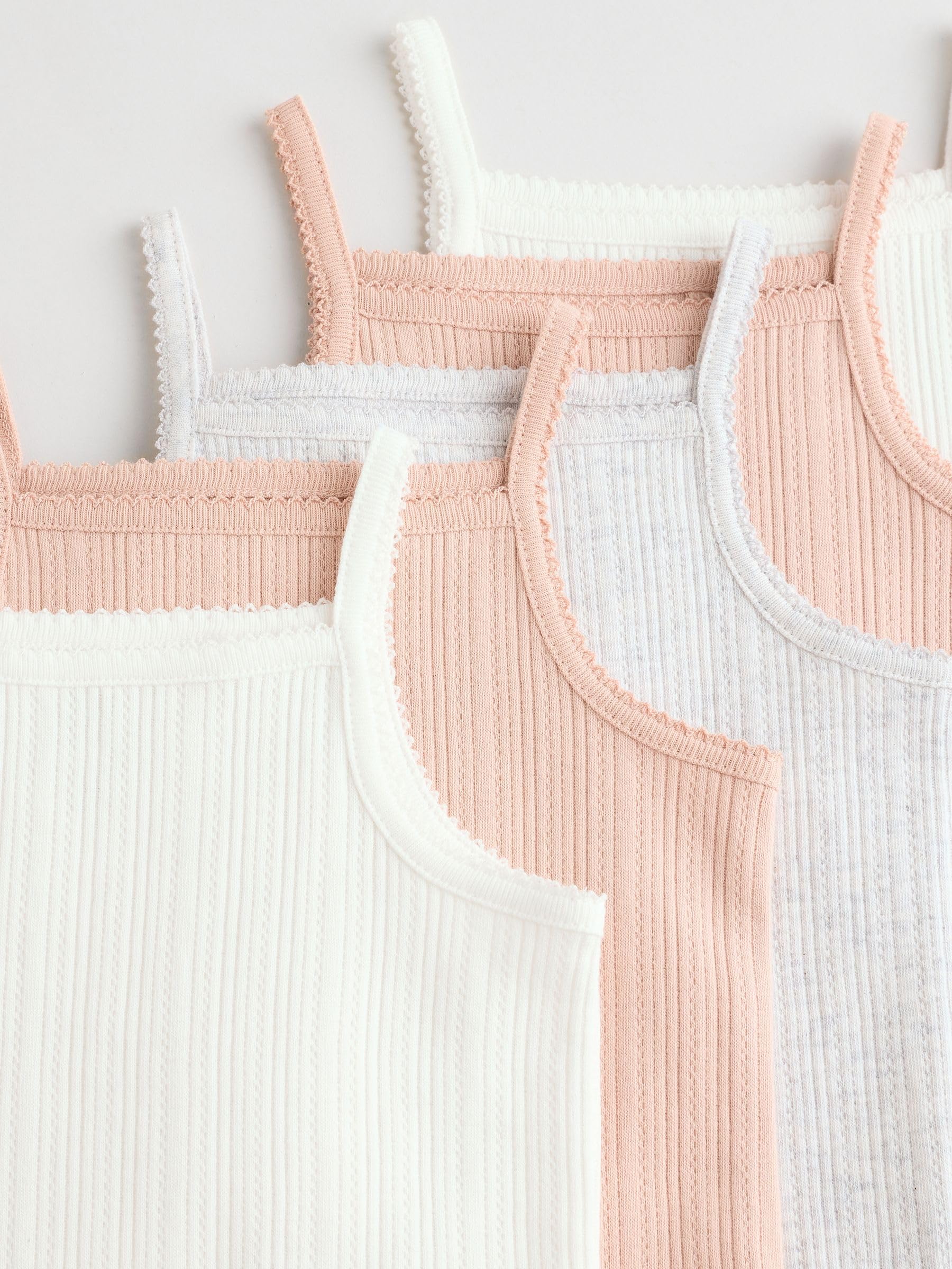 NEXT Bambina Confezione da 5 body per neonati senza maniche e con spalline sottili in 100% cotone