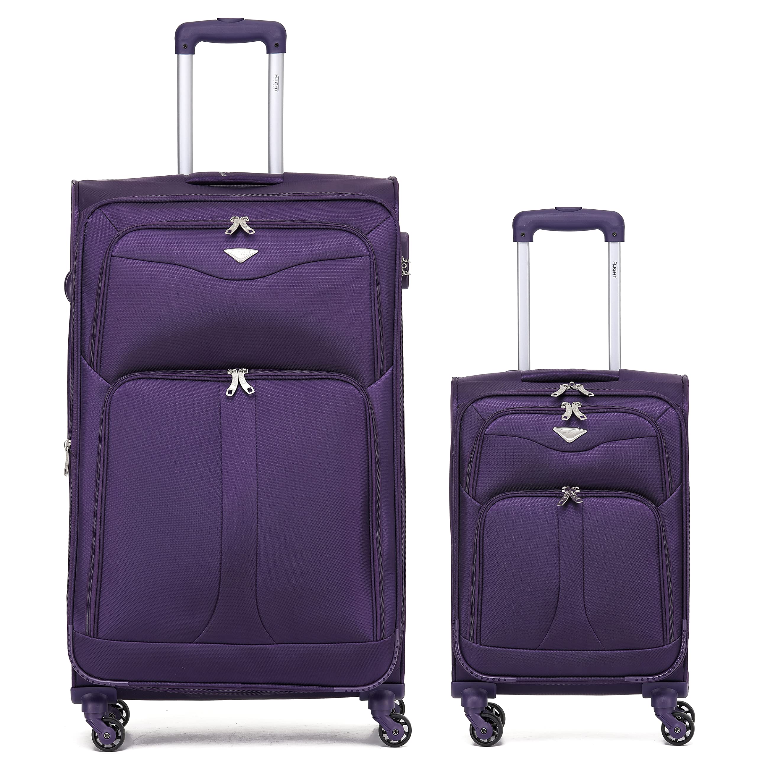 Flight Knight Lightweight 4 Wheel 800D Soft Case Suitcases Anti Crack Cabin & Hold Luggage Options Approved for Over 100 Airlines Including easyJet, BA & Many More! — view 115