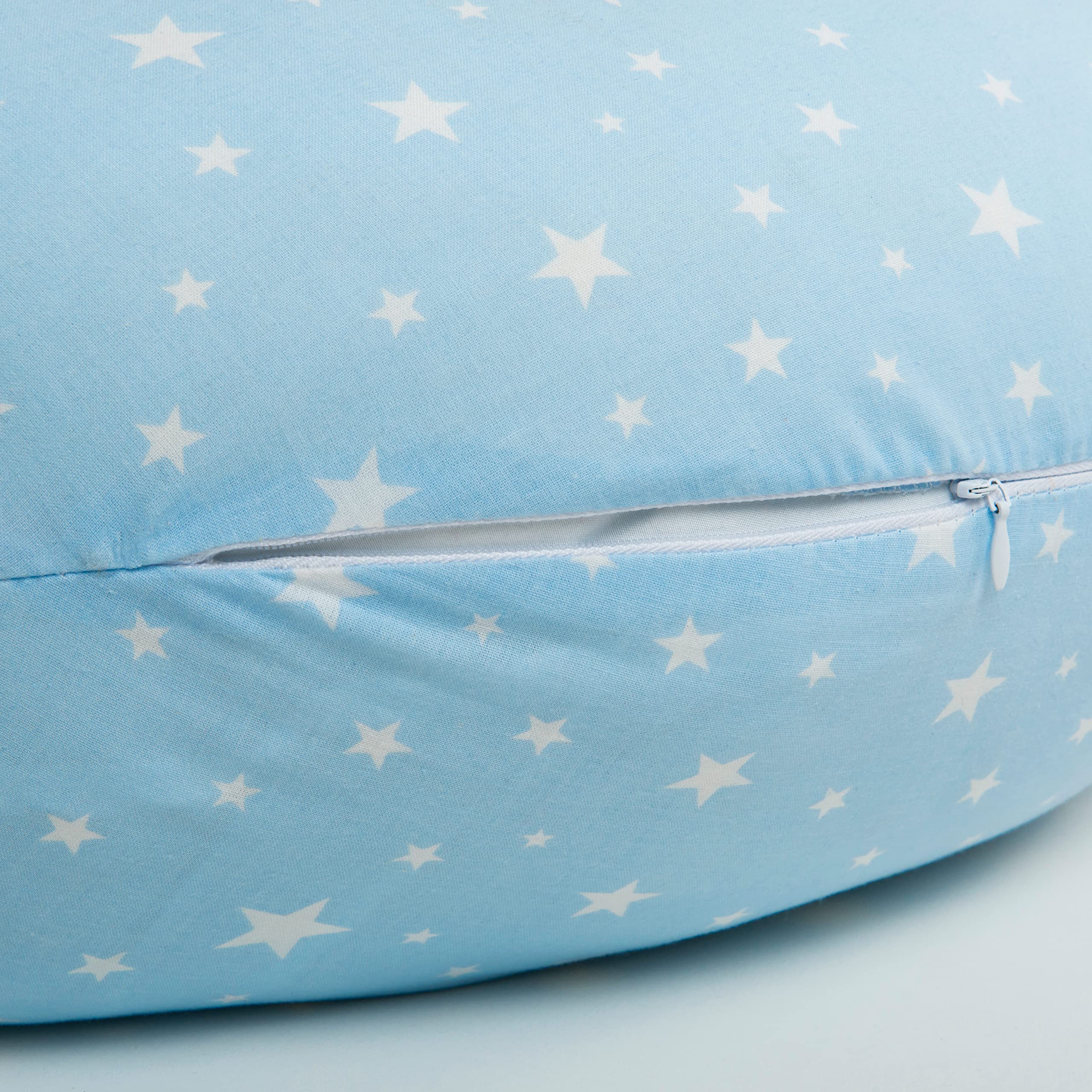 Cuscino Gravidanza E Allattamento 2 In 1 Chilling Home XXL - Con Federa In Cotone, Blu, Ideale Per Dormire E Supporto - Foto 13