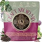 Craft Aroid Potting Mix- Elite Alocasia, Philodendron, Monstera Soil Mix, Chunky, Well Draining Potting Soil for Indoor Plants, All Tropical Plants & Houseplants, Synthetic & Peat Free 2QT