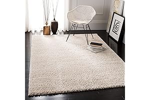 SAFAVIEH August Shag Collection X-Large Area Rug - 12' x 15', Beige:...