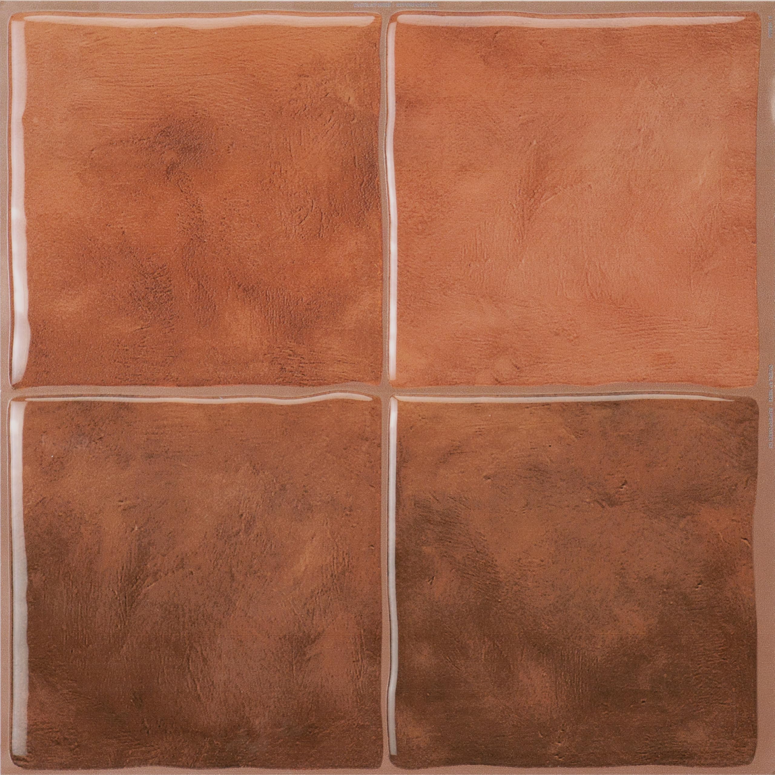 Smart Tiles Adhesive Tiles Kitchen and Bathroom - Cell Brown, Tile Stickers 3D, Kitchen Back Wall, Wall Panels, 5 Tiles (22.86 x 22.86 cm), Easy to Assemble, Waterproof, Made in Canada