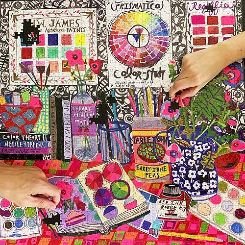 Miniatura 4 de eeBoo: Piece and Love Artist Studio - Rompecabezas cuadrado de 1000 piezas, piezas de rompecabezas resistentes, una actividad cooperativa con amigos