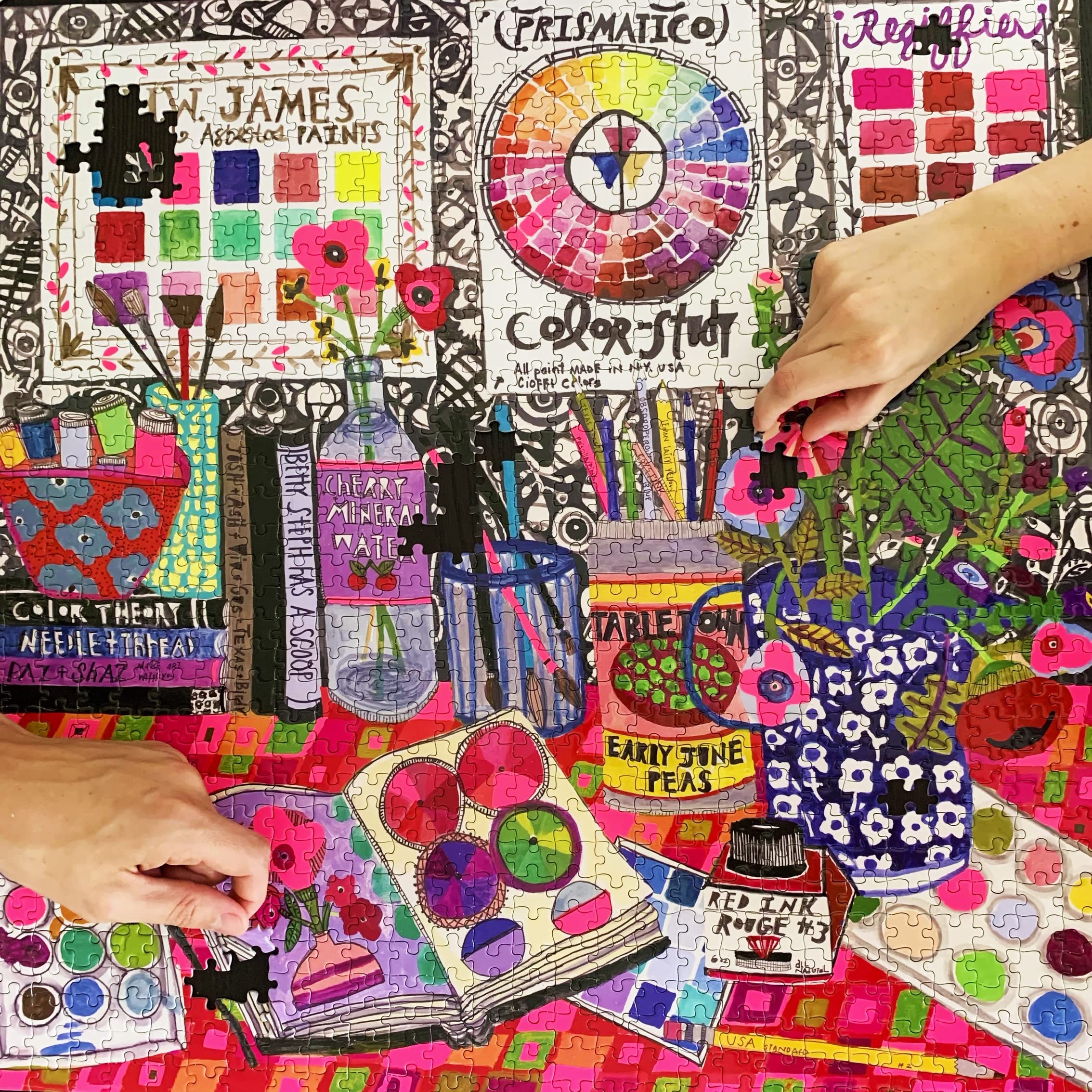 eeBoo Studio d'artista-Puzzle per adulti, 1000 pezzi, in cartone riciclato, PZTATS