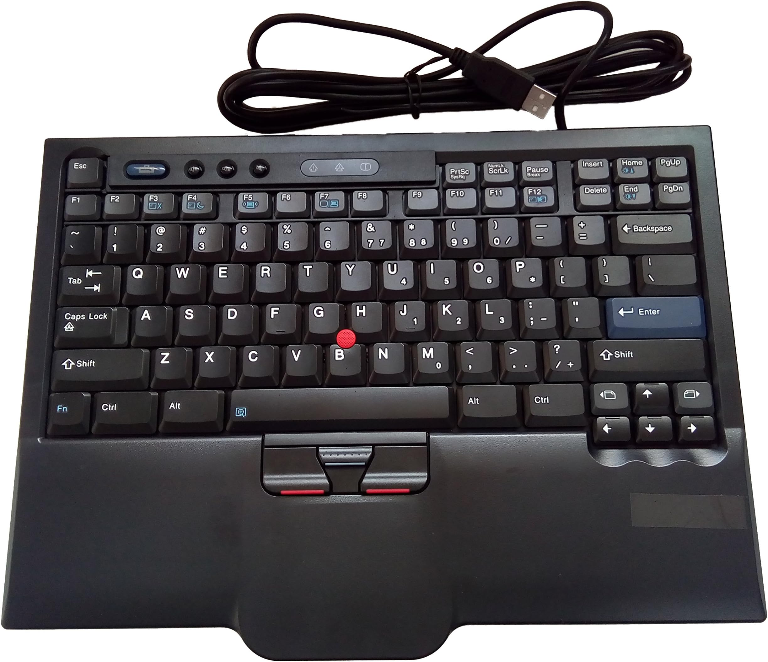 US English Layout SK-8845CR Compact USB Keyboard with TrackPoint for Lenovo Thinkpad/Ideapad/Desktop or Any Computers/Laptops with USB Port, P/N: 00MV946