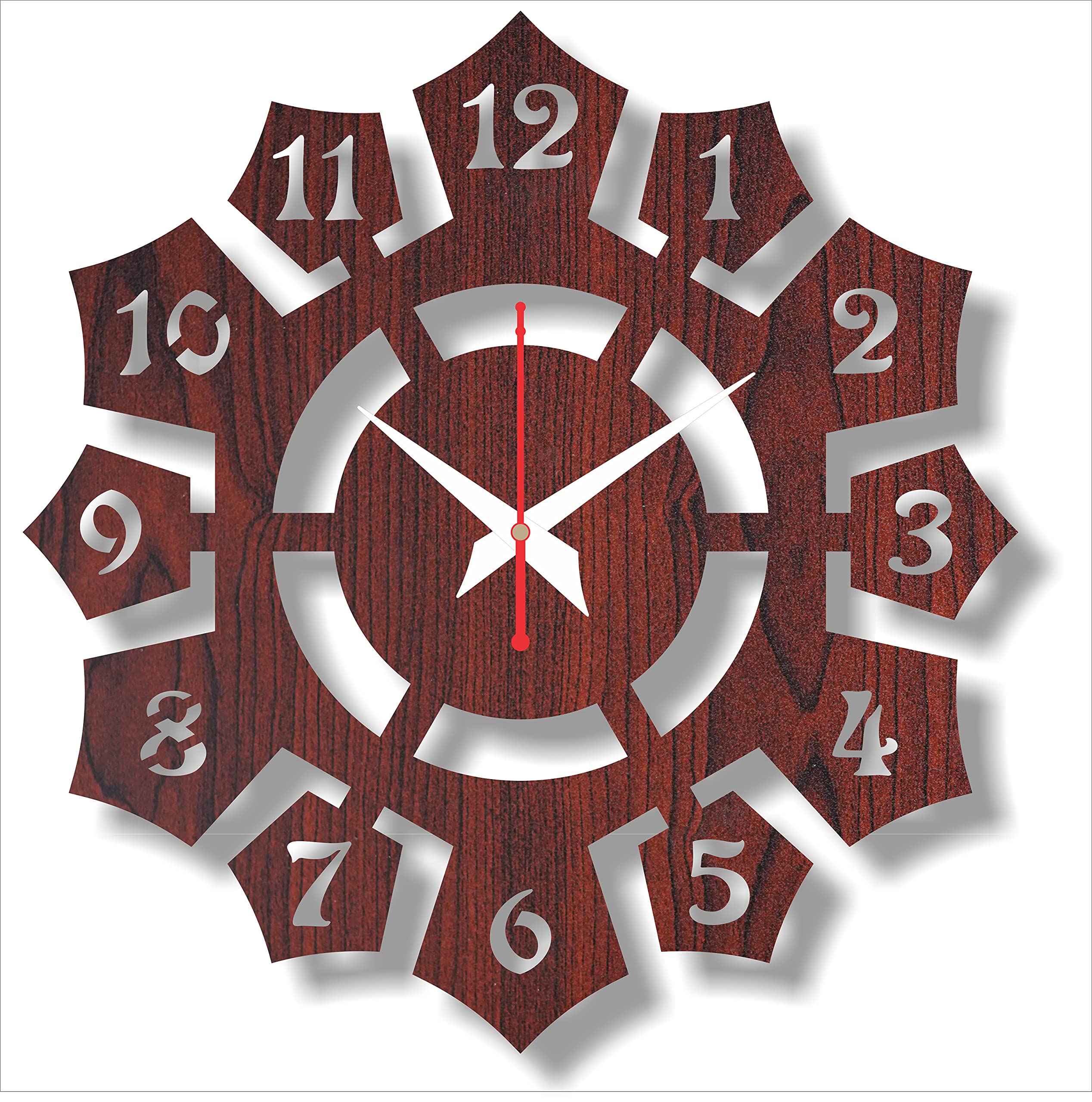 THE 9192Wall Clock Wooden Clock Home Décor Stylish Clock Living Room Wood Wall Clock