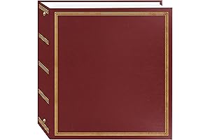 TR-100 Burgundy Red Magnetic 3-Ring Photo Album 100 Page