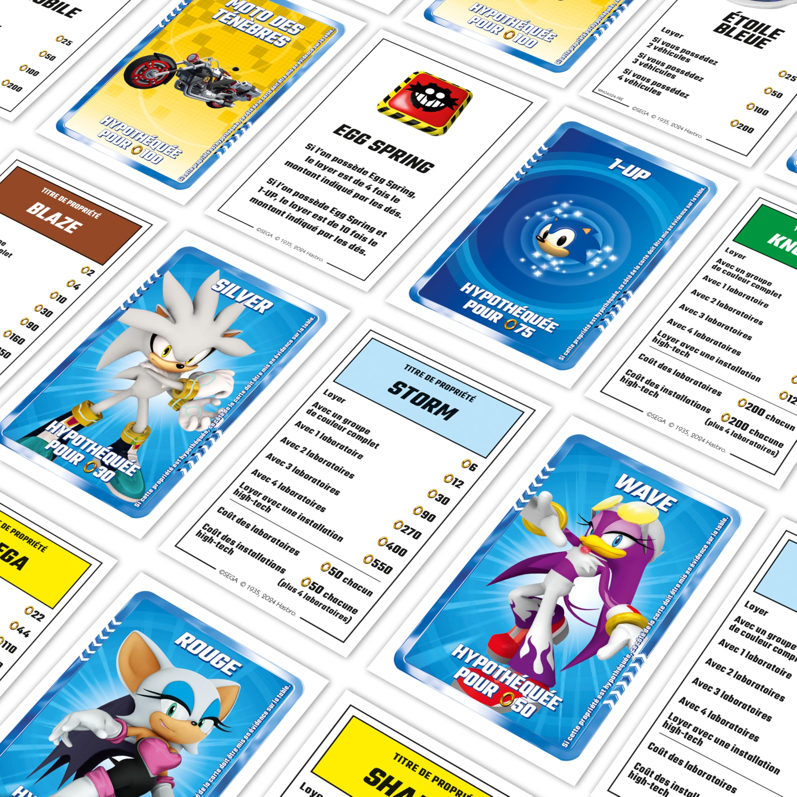 Winning Moves Monopoly Sonic w języku francuskim - Gra planszowa 8 i więcej - Gra planszowa dla 2-6 graczy - Rodzinne gry planszowe w języku francuskim