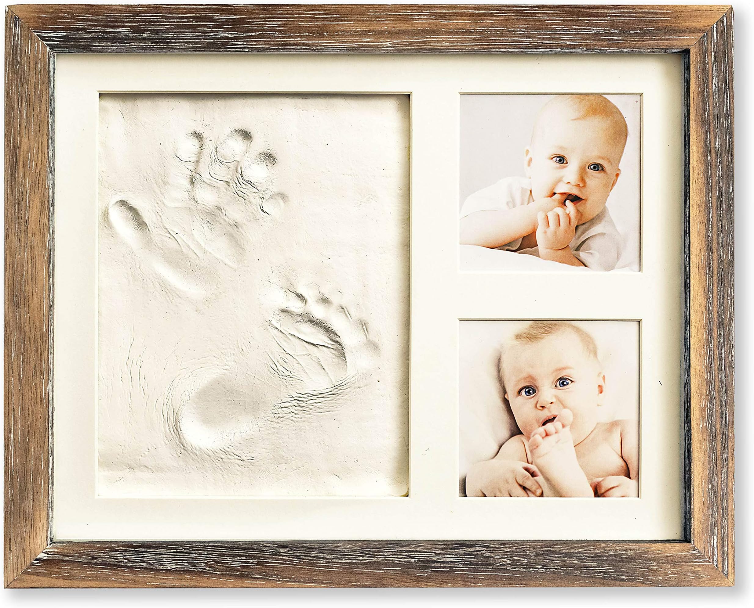 Farmhouse Baby Feet Mold & Handprint Kit - 3 Month Old Baby Keepsake