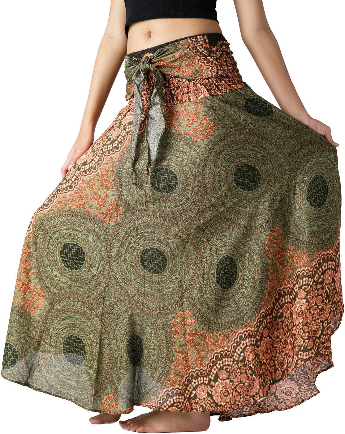 Long Skirts for Women Maxi Boho Skirt Floral Print
