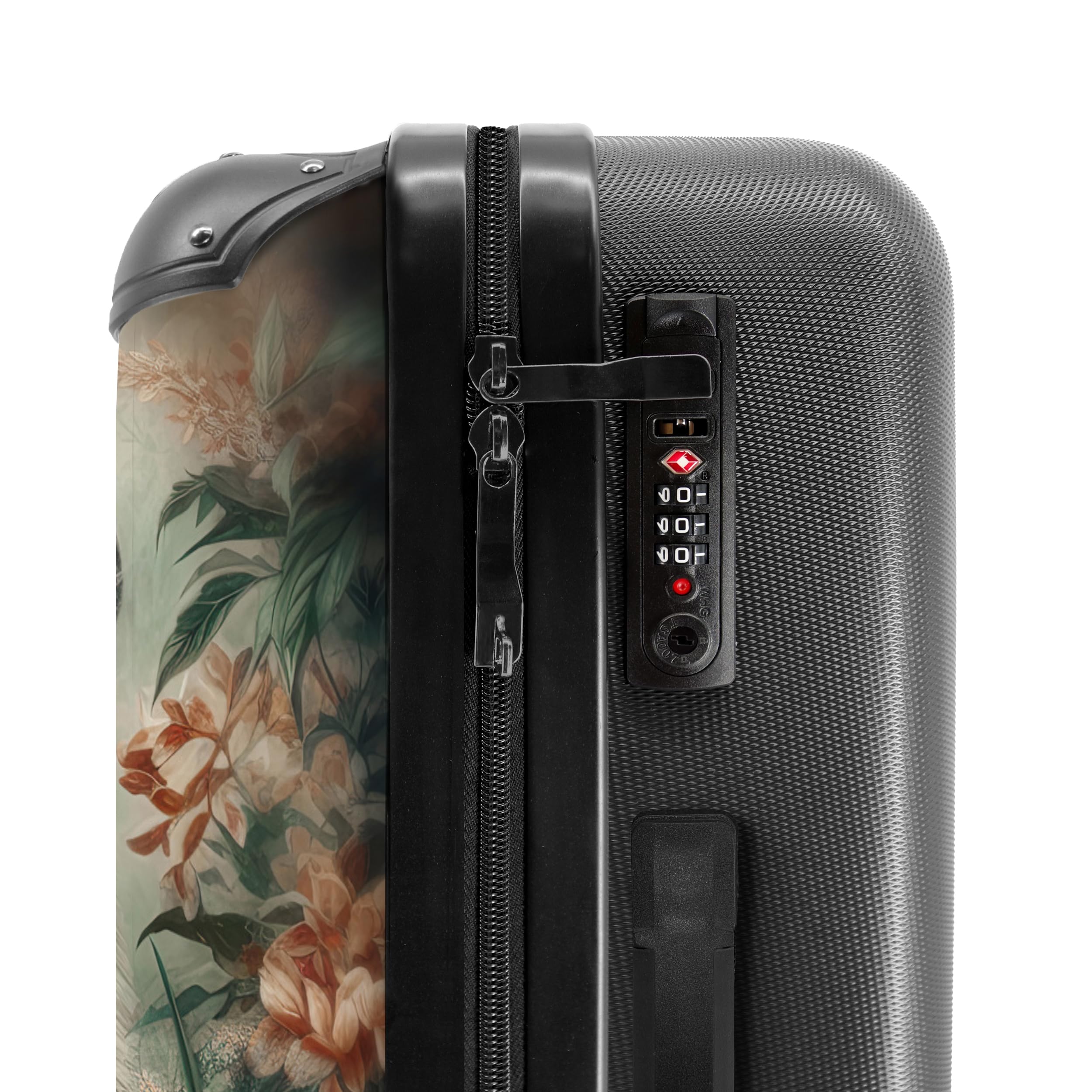 NoBoringSuitcases.com Maleta Mediana, Maleta Mediana 4 Ruedas, Maletas de Viaje Grandes 23 Kilos, Cerradura TSA, Maleta Grande, Maleta de Viaje (67 cm - 72 L), (Tigre - Verde)