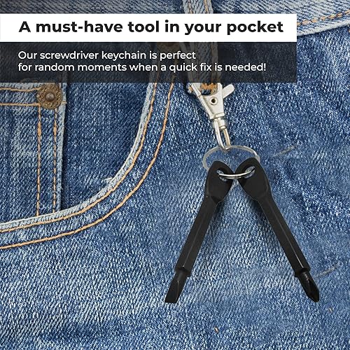 Miniatura 6 de Juego de mini destornilladores (paquete de 2) – Gran relleno de calcetines para hombres – Cabeza plana y Phillips – Herramienta de reparación