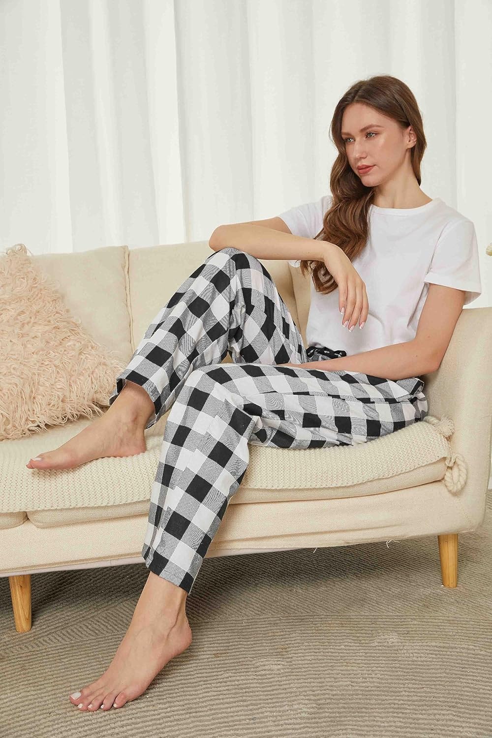HiddenValor Women's Pajama Pants, Cotton Sleepwear Plaid Pajamas - Image 7