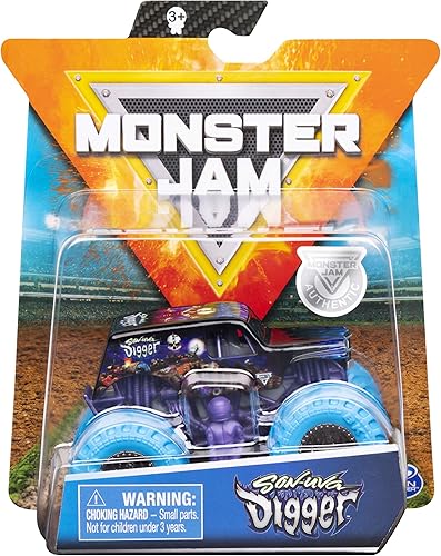 Monster Jam 2019 Nitro Neon Son-Uva Digger 164 escala Diecast Monster Truck con figura y póster por Spin Master