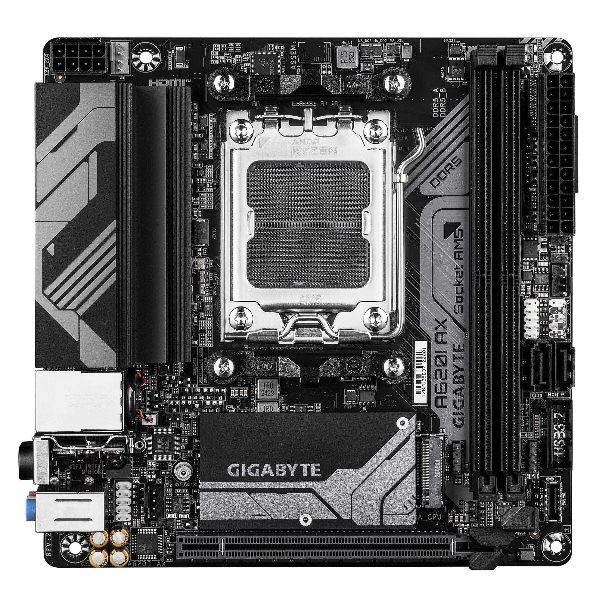 Amazon.com: GIGABYTE A620I AX (AM5/ LGA 1718/ AMD/ A620/ Mini-ITX