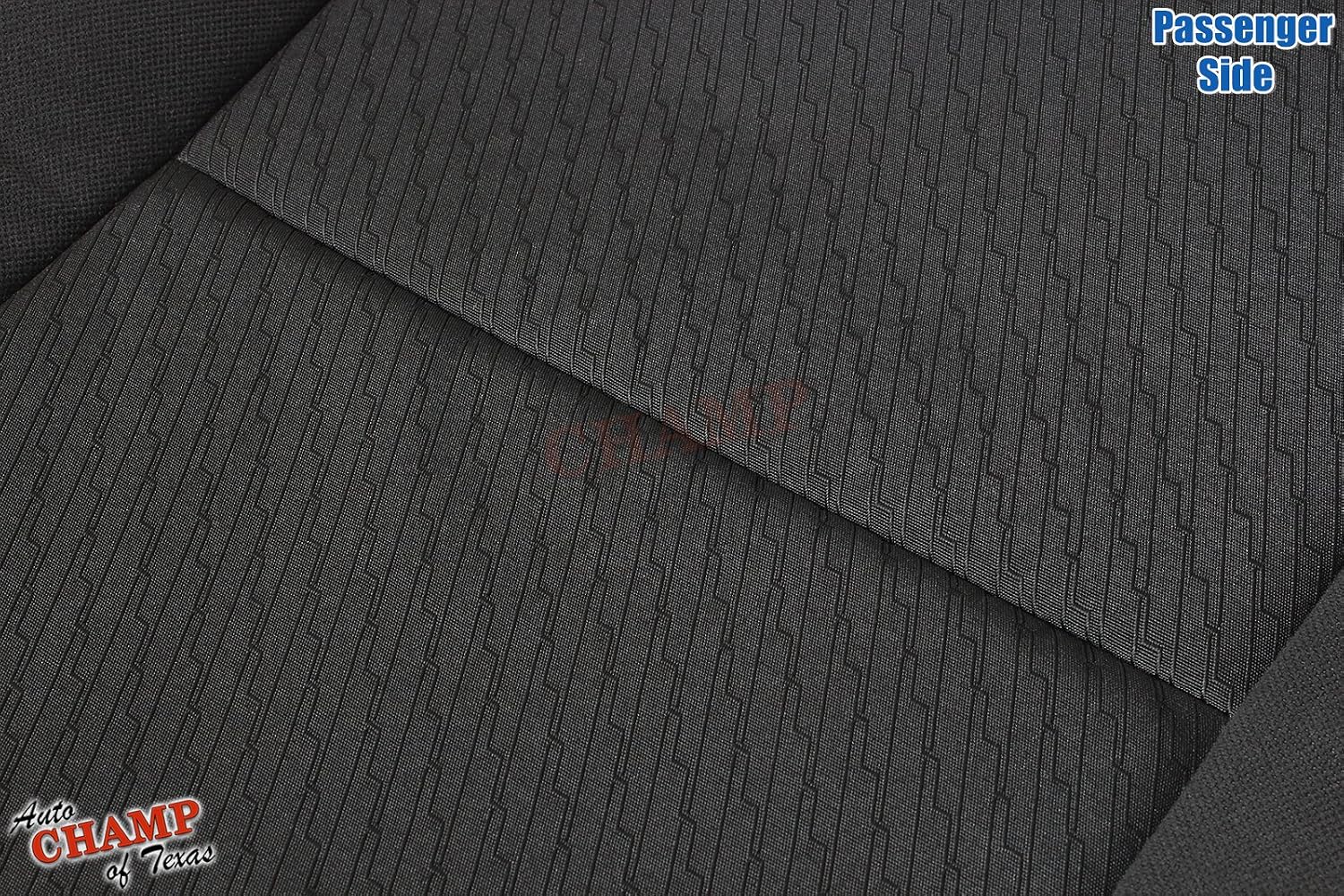 Passenger-Side Bottom Cloth Seat Cover Compatible with 2007-2014 GMC Sierra 1500, 2500, 3500 h D - Black