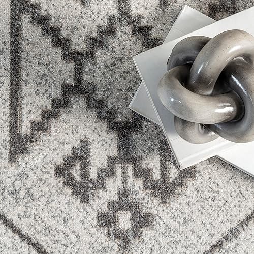 Miniatura 10 de nuLOOM Kyleigh - Alfombra lavable a máquina, 2 pies 6 pulgadas x 8 pies, color gris