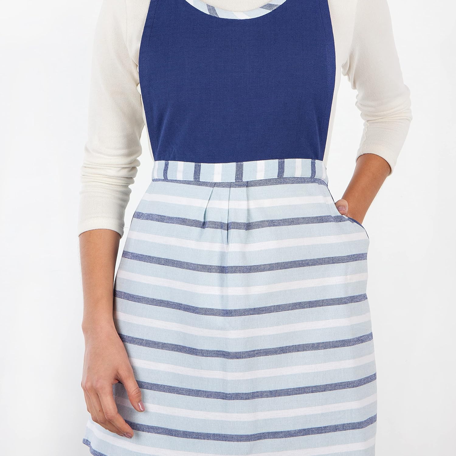Now Designs Petite Apron, Seaside Stripe, W25 x H28in