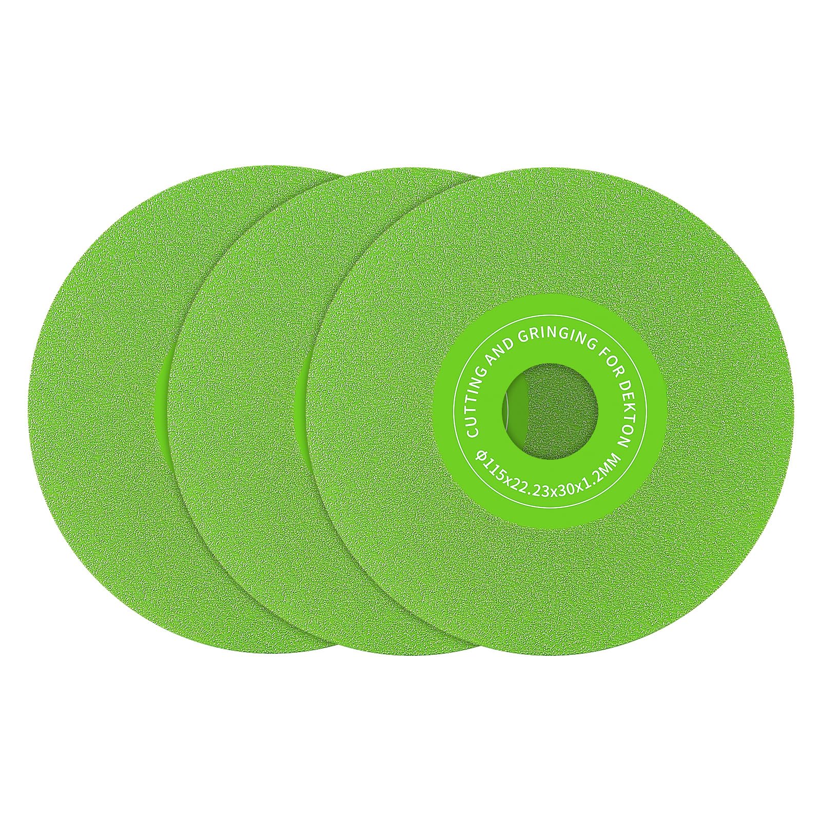 LOZLIN Diamond Blades 3PCS 4.5"(115 * 22.23mm) Diamond Grinding & Cutting Discs - Flat Angle Grinder Blades with 7/8" Arbor for Marble/Quartz/Ceramic/