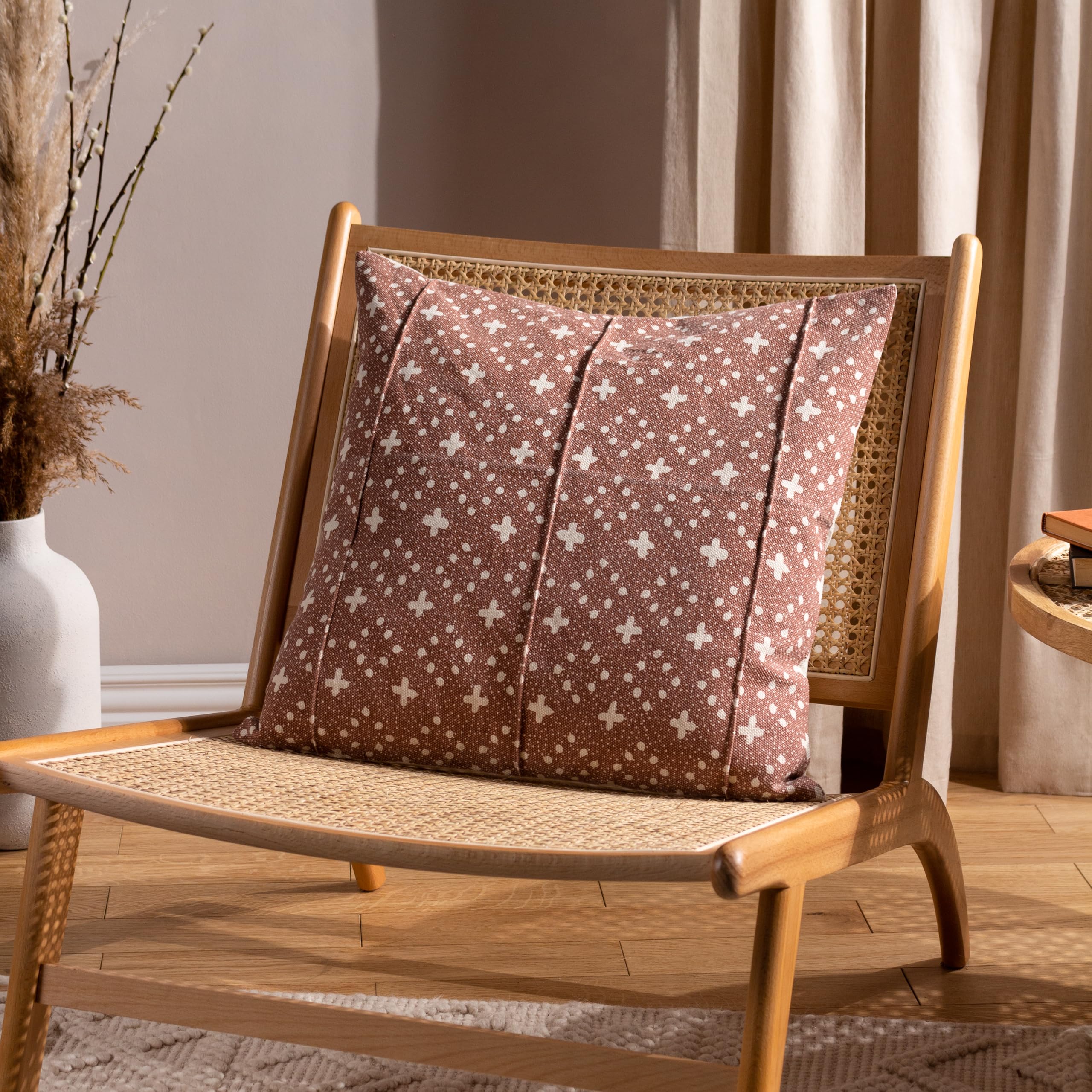 Yard Helm Organic Look Cotton Feather Filled Cushion - Twin Pack
