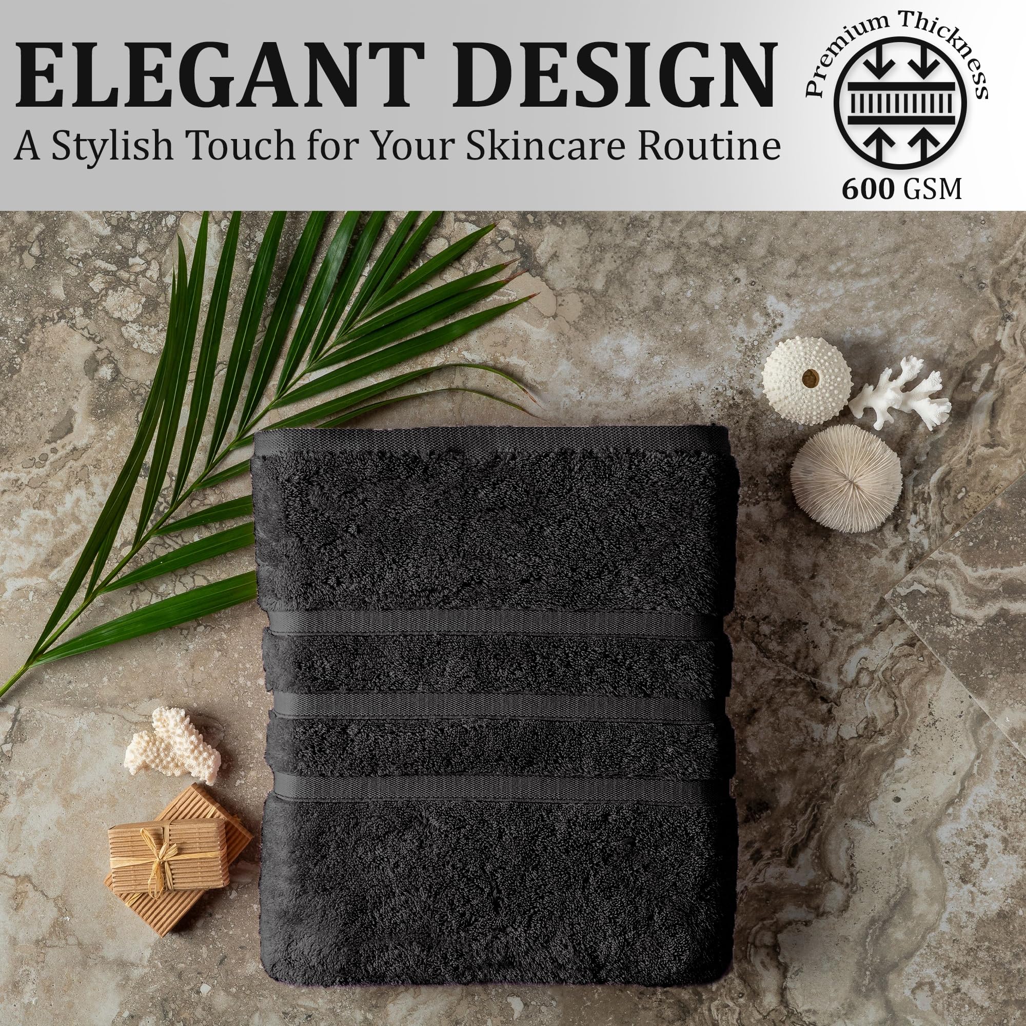 Towelogy® 8 x Cotton Face Cloths, Blackhead Remover, Makeup Cleanser & Spa Steam Towel - Image 4